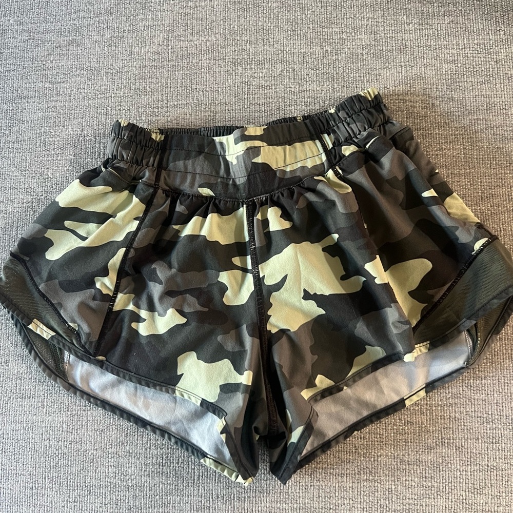 Lululemon Camo Hotty Hot Shorts